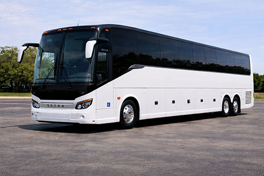 56-passenger charter bus available for charter in West Palm Beach, FL