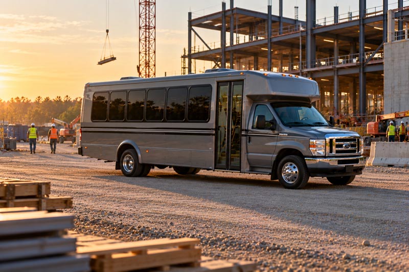 Construction Site Shuttle Bus Rentals in West Palm Beach, FL